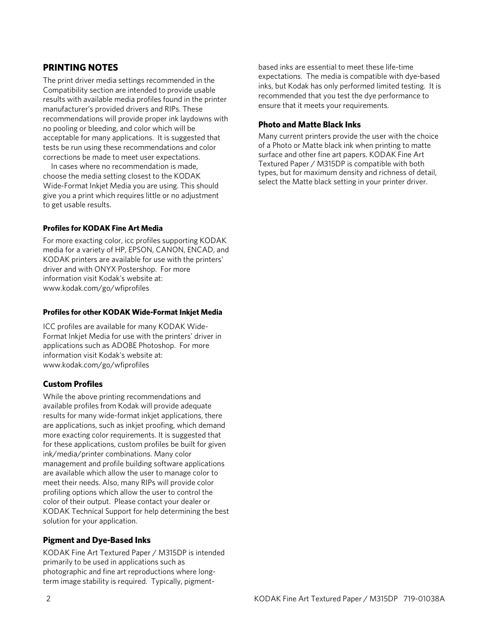 Kodak M315DP User Manual | Page 2 / 6