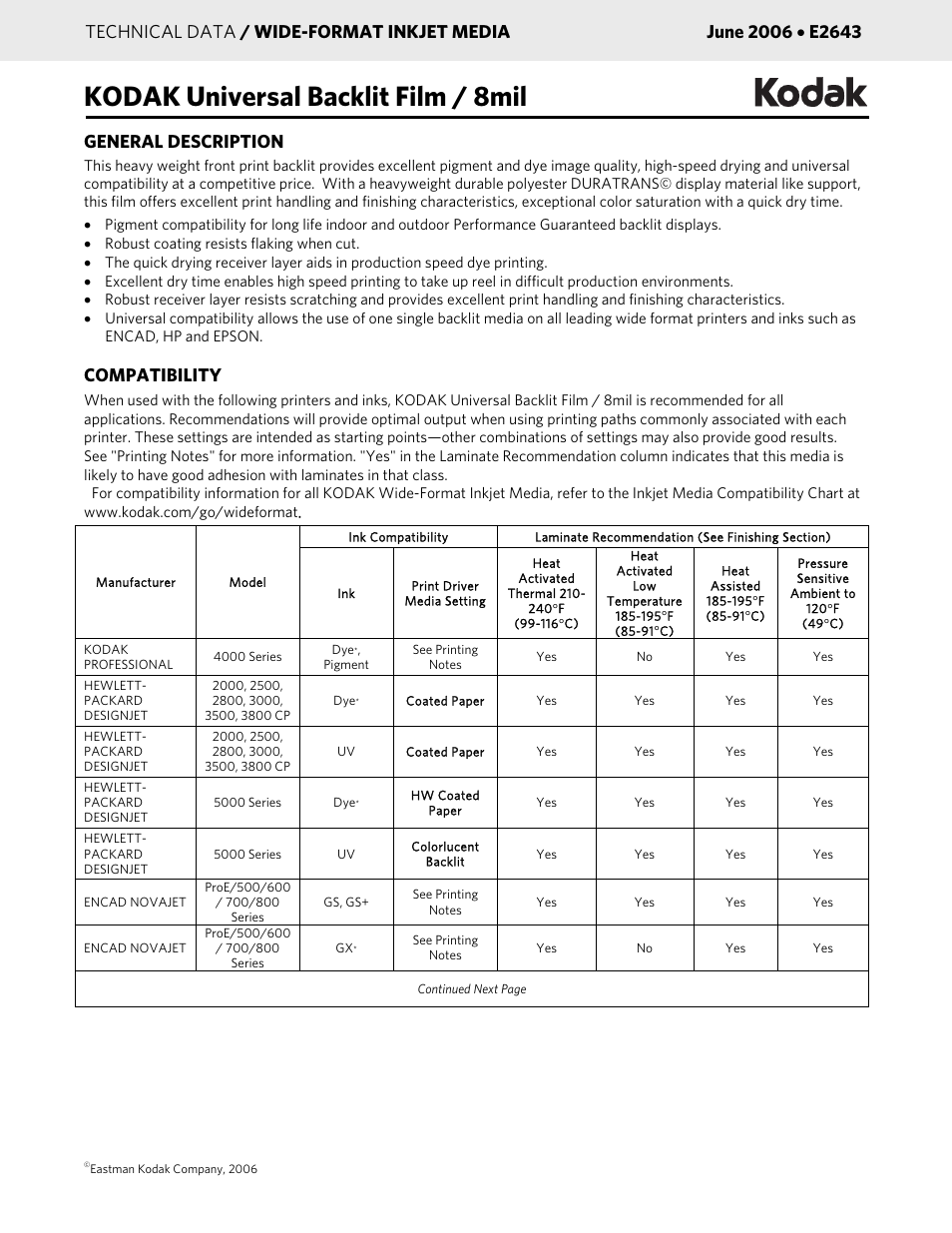 Kodak 8mil User Manual | 8 pages