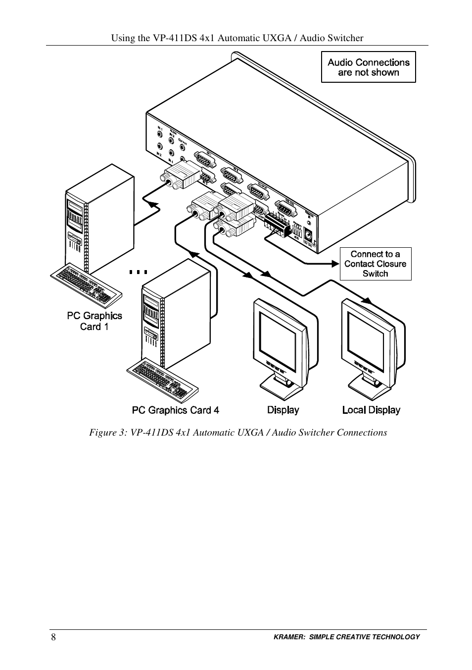 Kramer Electronics AUDIO SWITCHER VP-411DS User Manual | Page 10 / 22