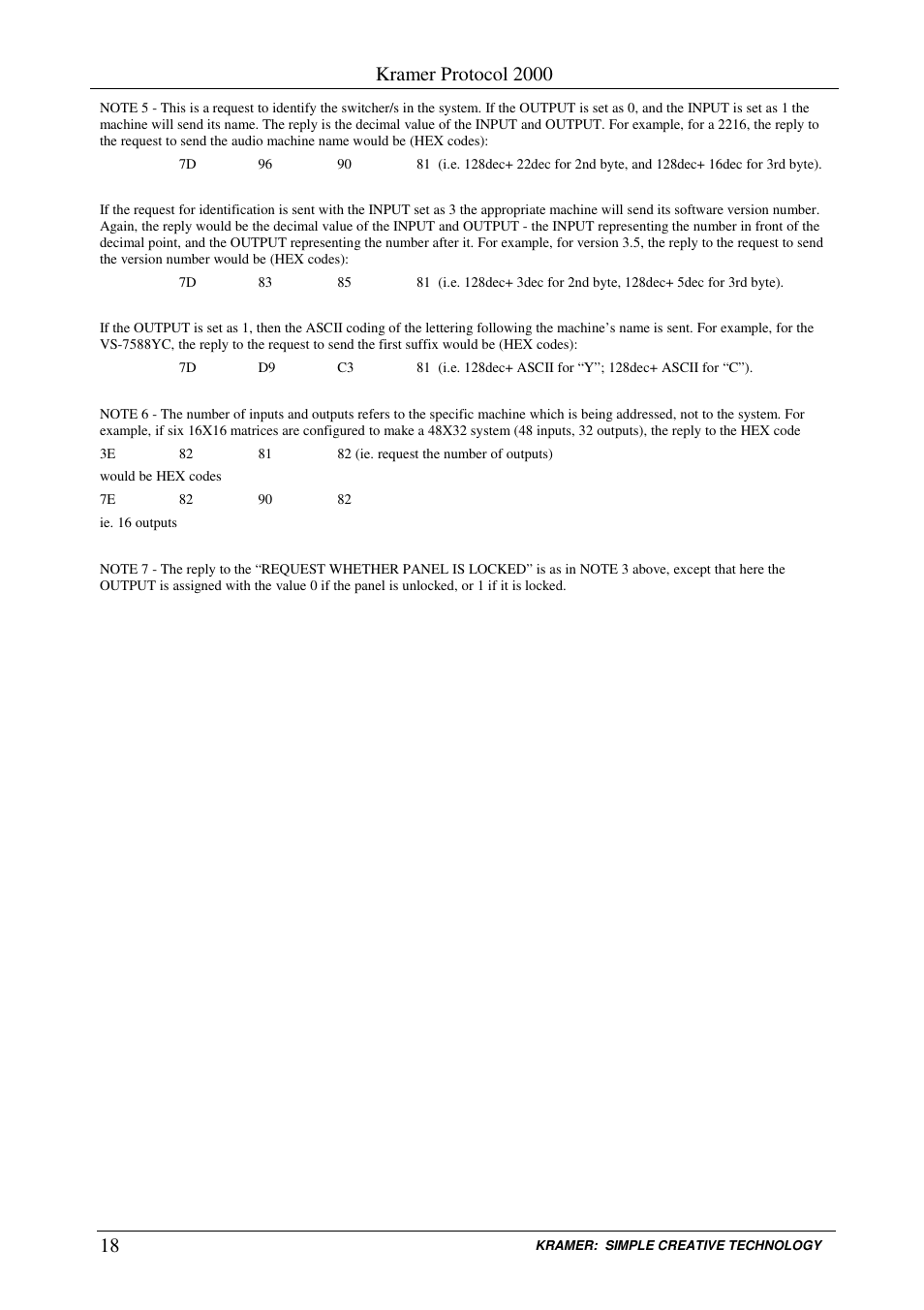 Kramer protocol 2000 | Kramer Electronics AUDIO SWITCHER VP-411DS User Manual | Page 20 / 22