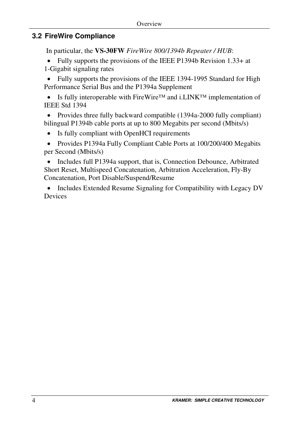 Kramer Electronics VS-30FW User Manual | Page 6 / 11