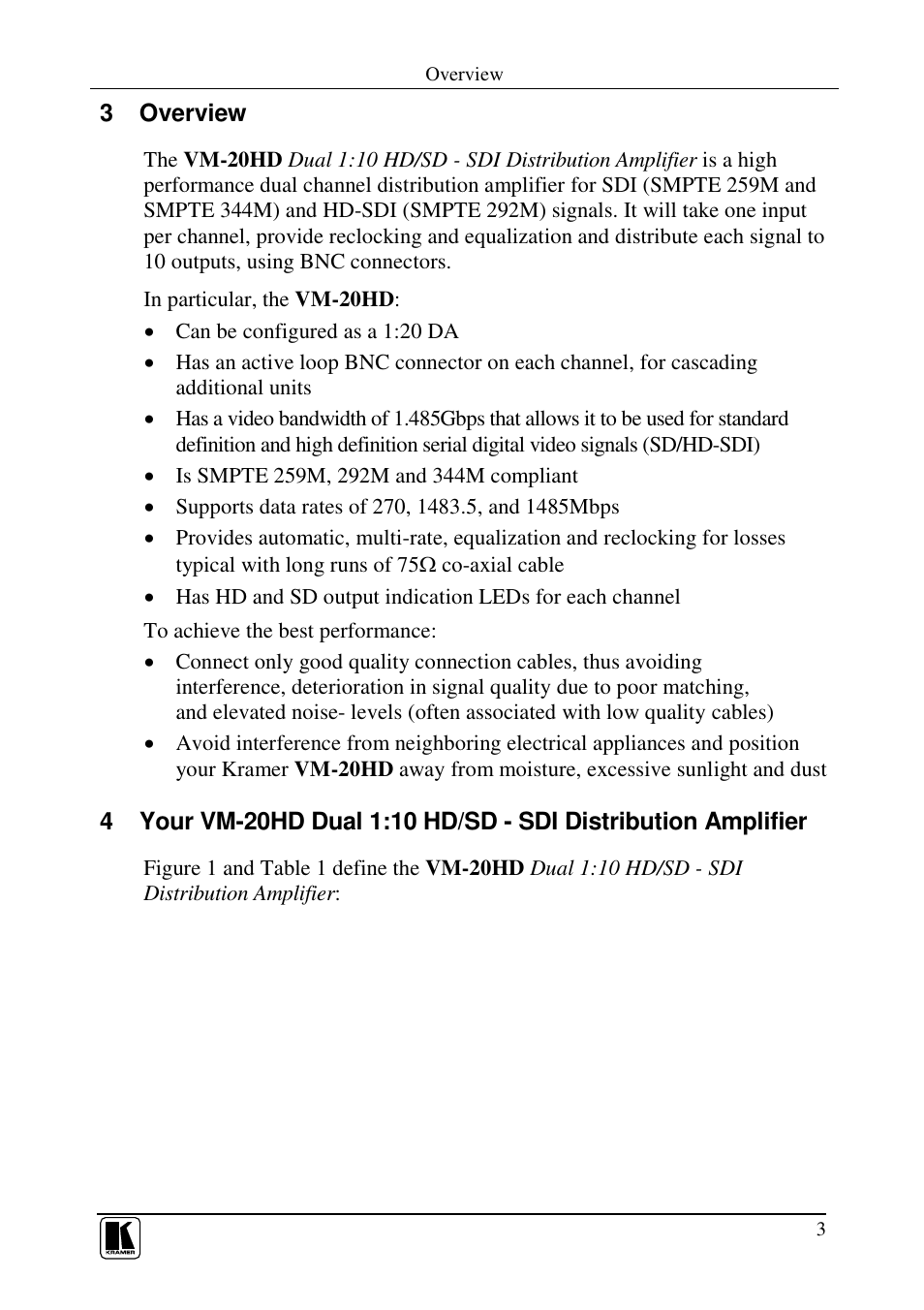 Kramer Electronics VM-20HD User Manual | Page 5 / 12