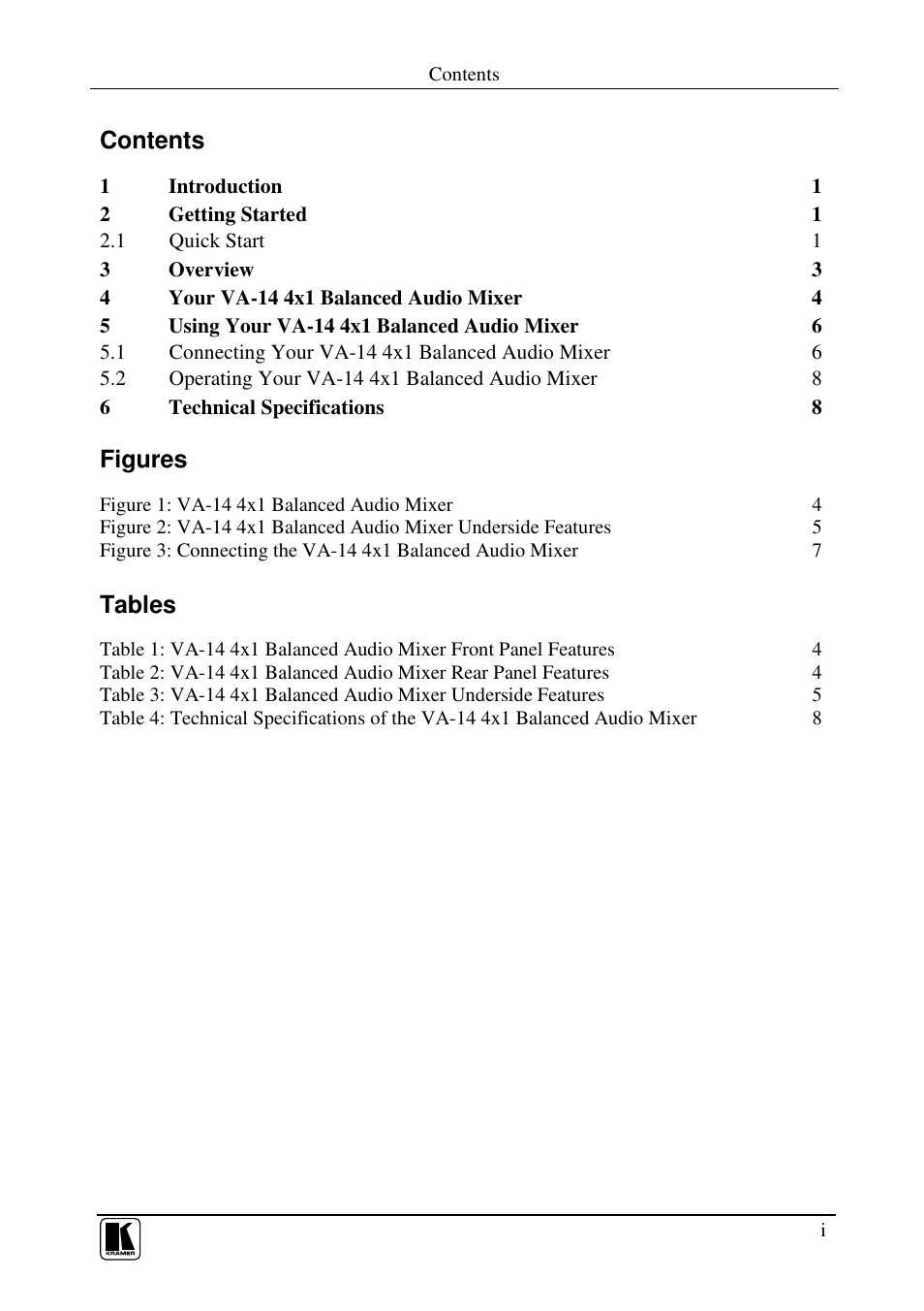 Kramer Electronics VA-14 User Manual | Page 2 / 12