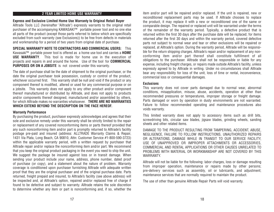 Kawasaki 840015 User Manual | Page 10 / 11