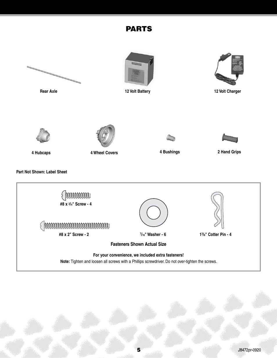 Parts | Kawasaki KFX NINJA K0450 User Manual | Page 5 / 24