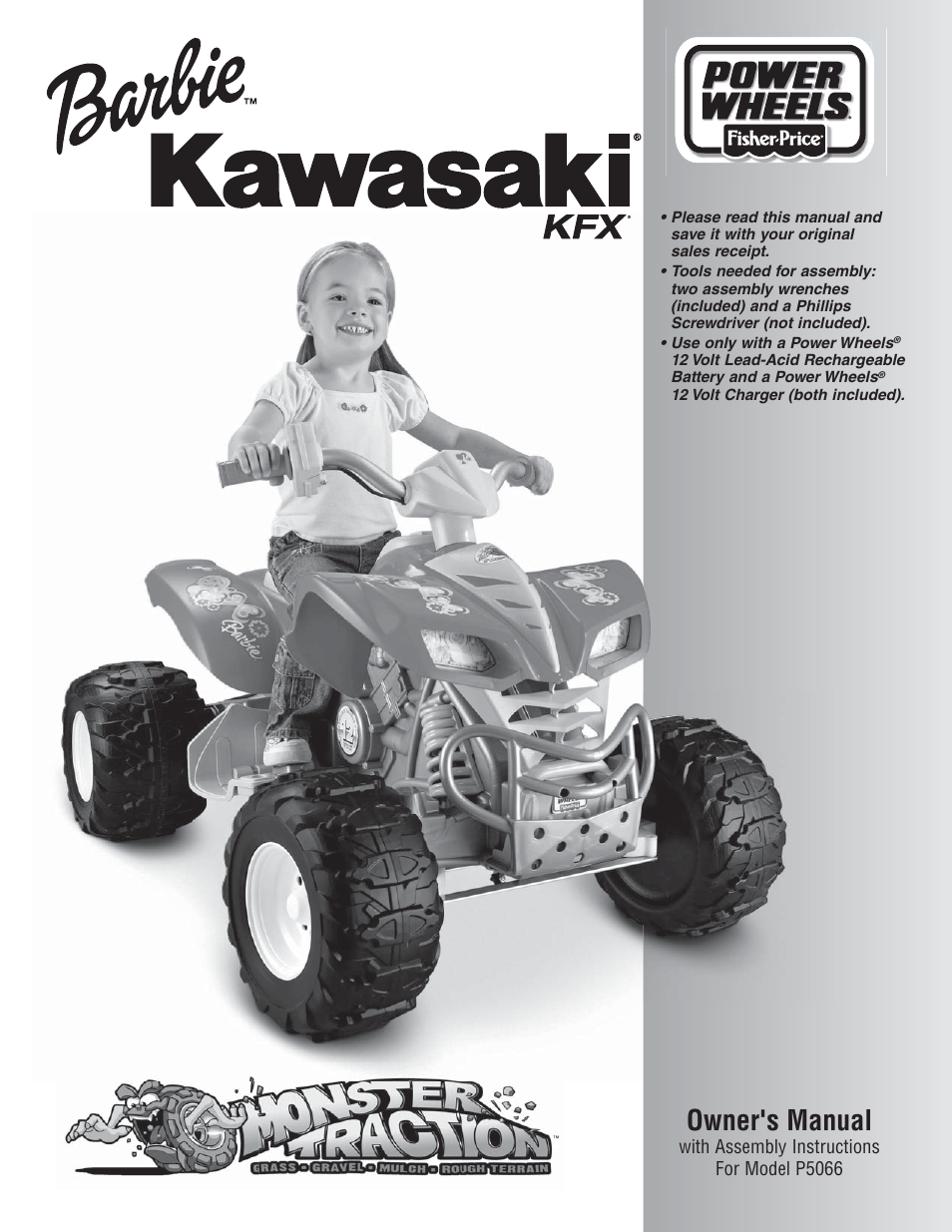 Kawasaki POWER WHEELS P5066 User Manual | 24 pages
