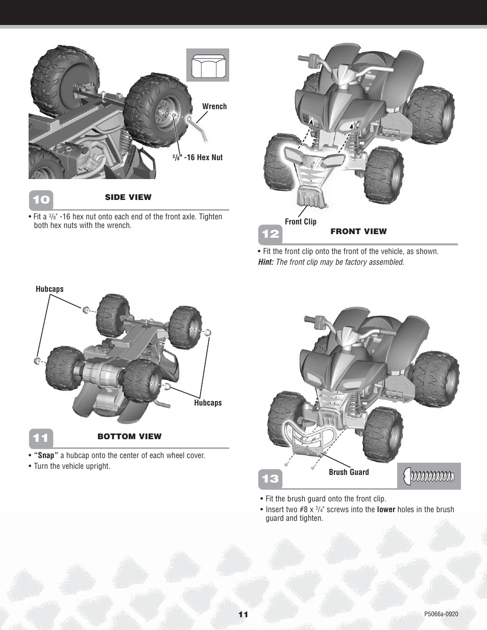 Kawasaki POWER WHEELS P5066 User Manual | Page 11 / 24