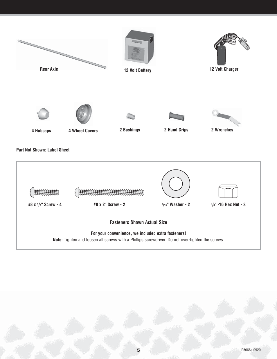 Kawasaki POWER WHEELS P5066 User Manual | Page 5 / 24