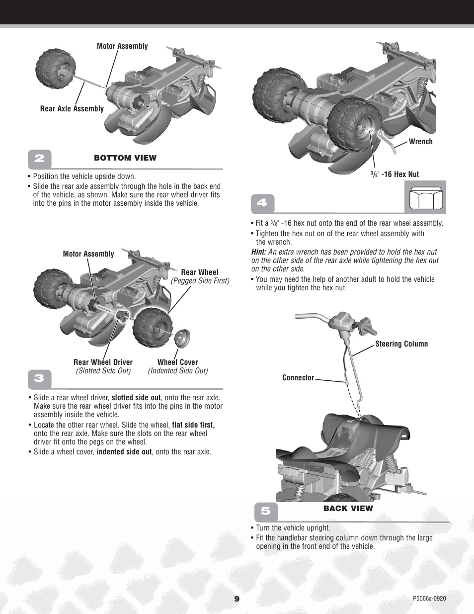 Kawasaki POWER WHEELS P5066 User Manual | Page 9 / 24