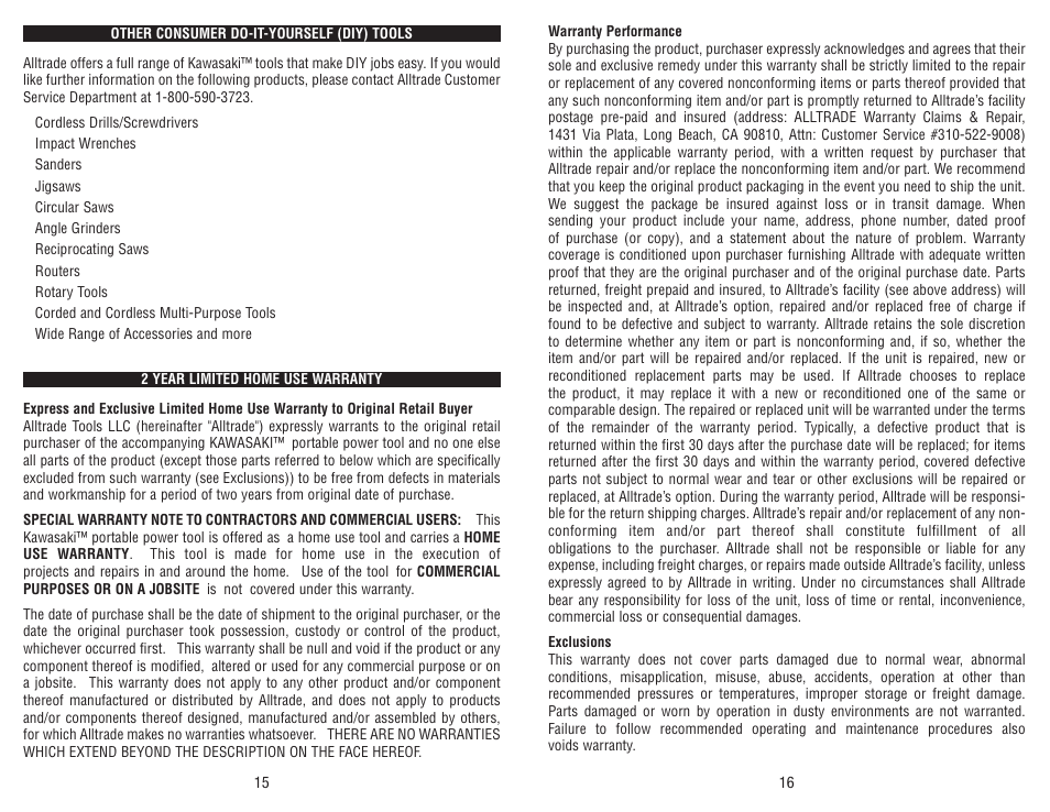 Kawasaki 840067 User Manual | Page 9 / 11