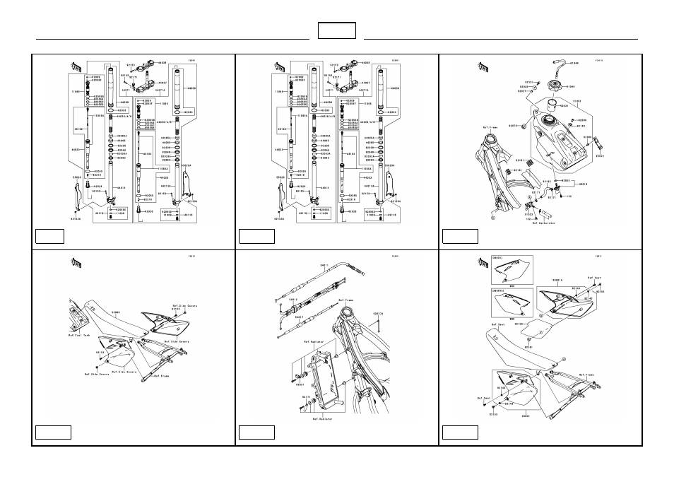 F-10, F-11, F-12 | F-13, F-14 | Kawasaki MICRO-K KX450 D8F User Manual | Page 16 / 85