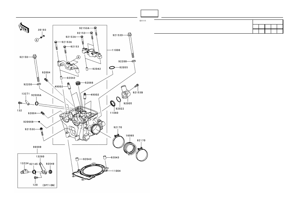 Cylinder head | Kawasaki MICRO-K KX450 D8F User Manual | Page 19 / 85
