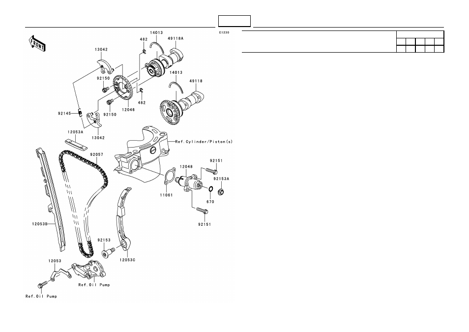 B-10, Camshaft(s)/tensioner | Kawasaki MICRO-K KX450 D8F User Manual | Page 26 / 85