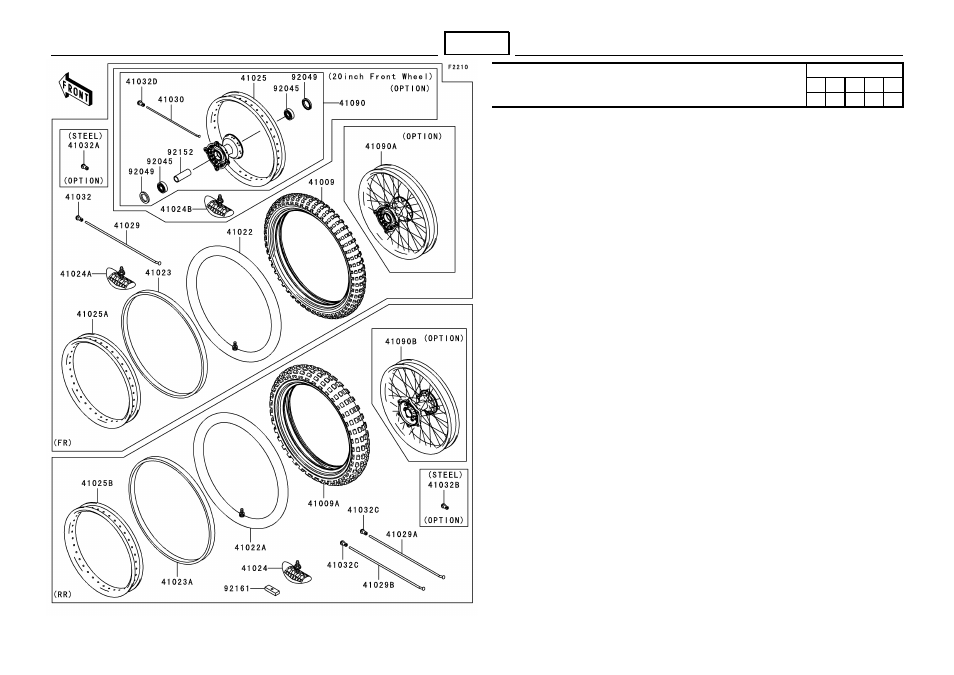 E-10, Tires | Kawasaki MICRO-K KX450 D8F User Manual | Page 53 / 85