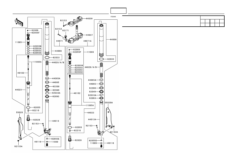 F-10, Front fork(2/2) | Kawasaki MICRO-K KX450 D8F User Manual | Page 65 / 85