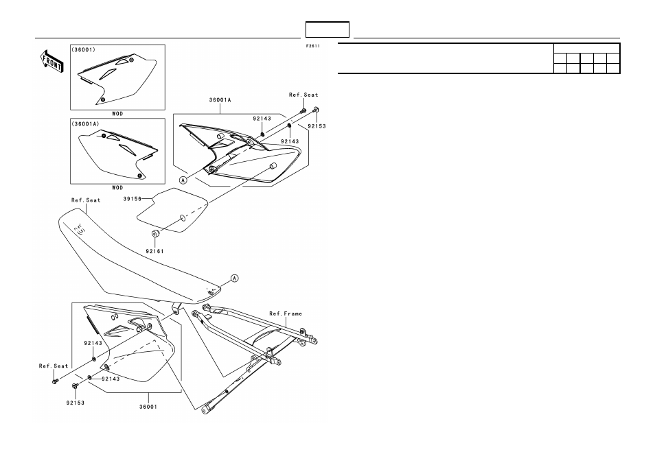 F-14, Side covers | Kawasaki MICRO-K KX450 D8F User Manual | Page 69 / 85