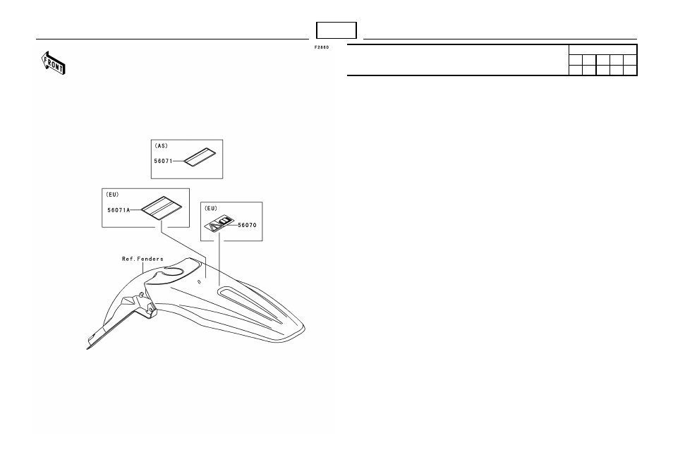 Labels | Kawasaki MICRO-K KX450 D8F User Manual | Page 72 / 85