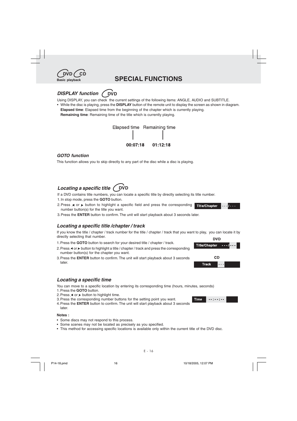 Special functions | Kawasaki PVS10921 User Manual | Page 17 / 25