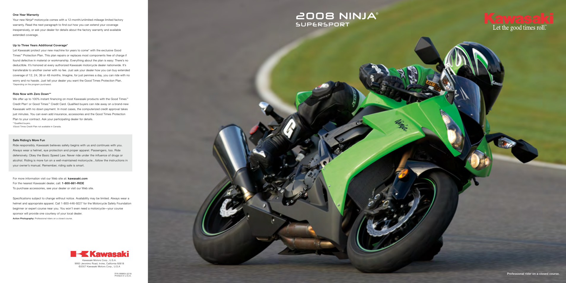 Kawasaki Ninja User Manual | 6 pages