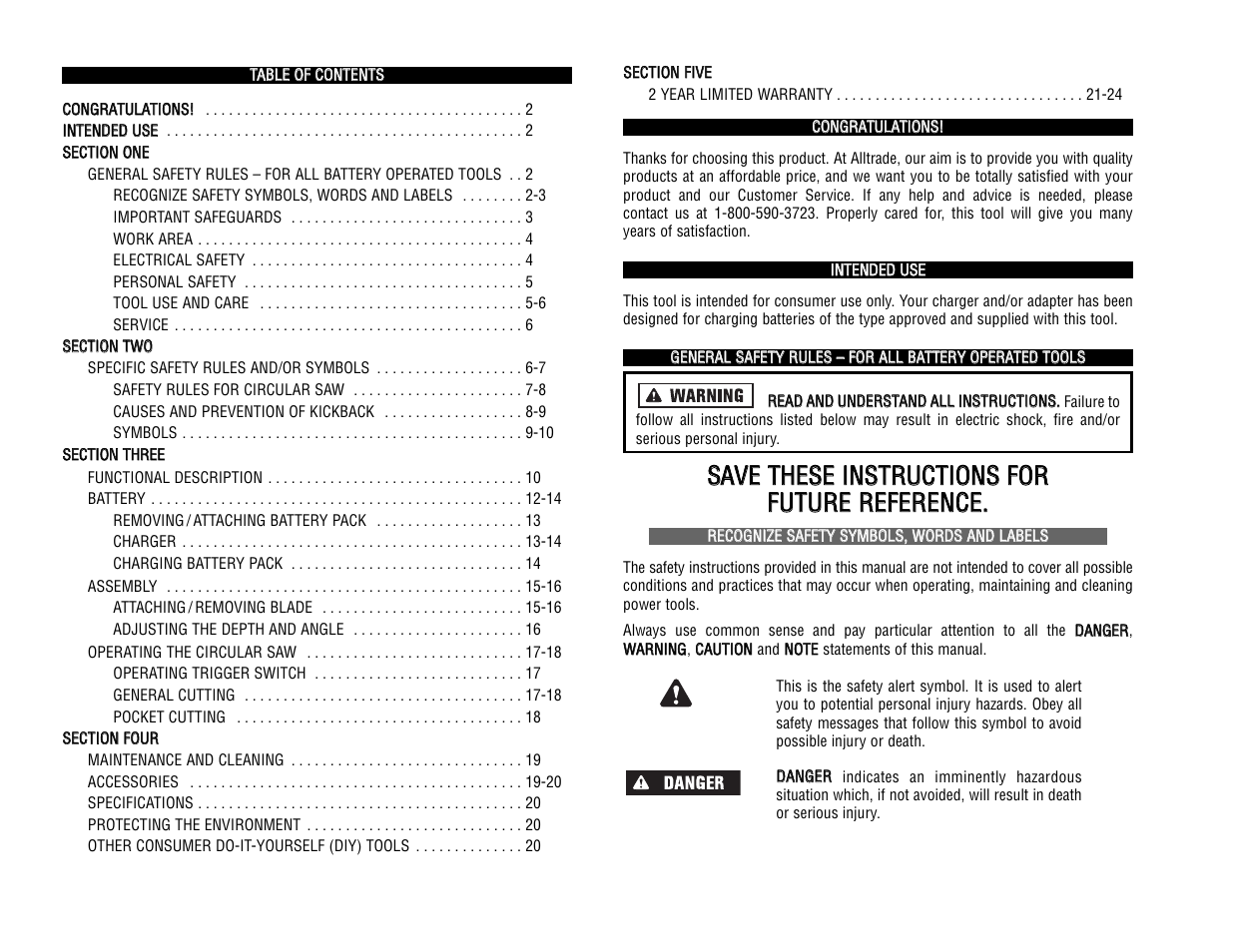 Kawasaki 19.2V BATTERY-OPERATED WORKLIGHT 840646 User Manual | Page 11 / 34
