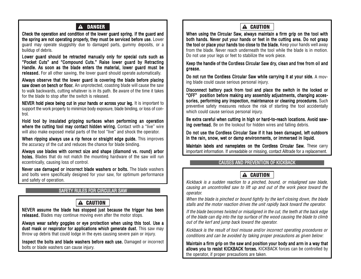 Kawasaki 19.2V BATTERY-OPERATED WORKLIGHT 840646 User Manual | Page 14 / 34