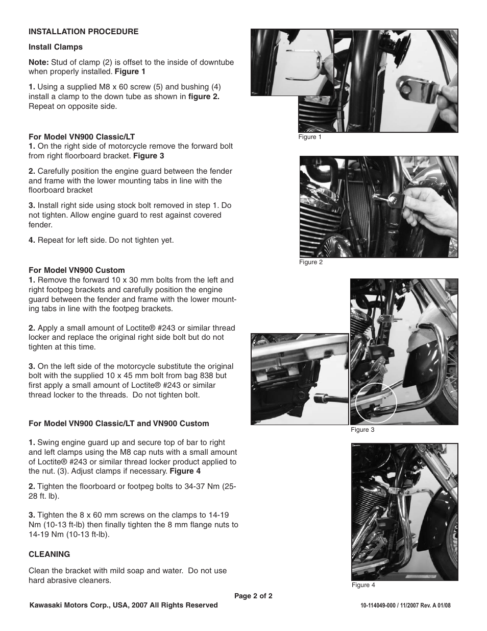 Kawasaki VN900 User Manual | Page 2 / 2