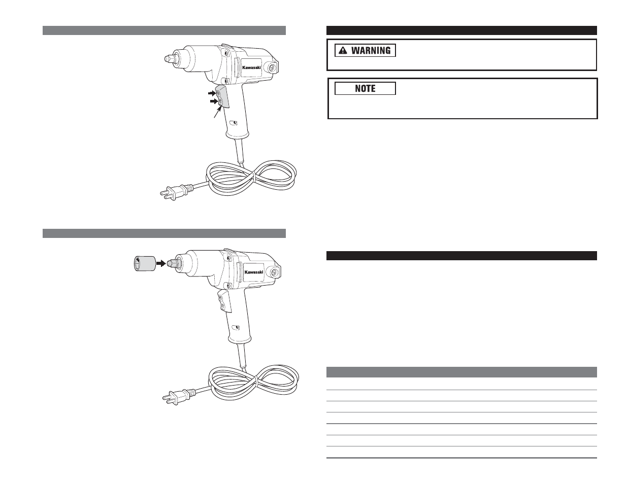 Kawasaki 1/2" IMPACT WRENCH KIT 821048 User Manual | Page 6 / 25