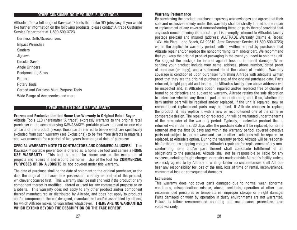 Kawasaki 840116 User Manual | Page 15 / 16
