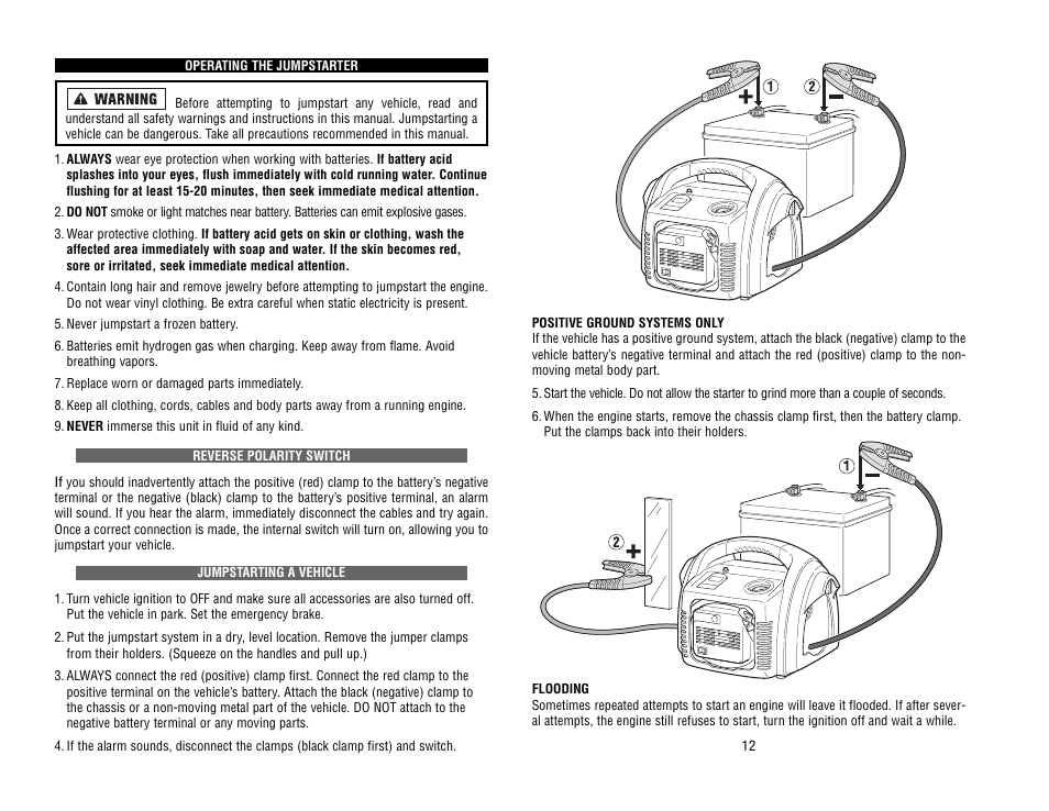 Kawasaki Rechargeable Jumpstarter 840095 User Manual | Page 7 / 11