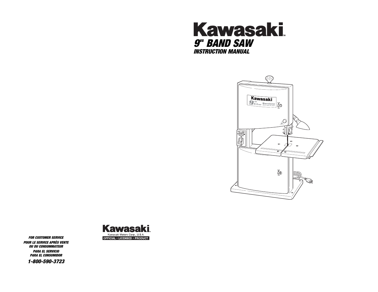 Kawasaki Band Saw User Manual | 16 pages