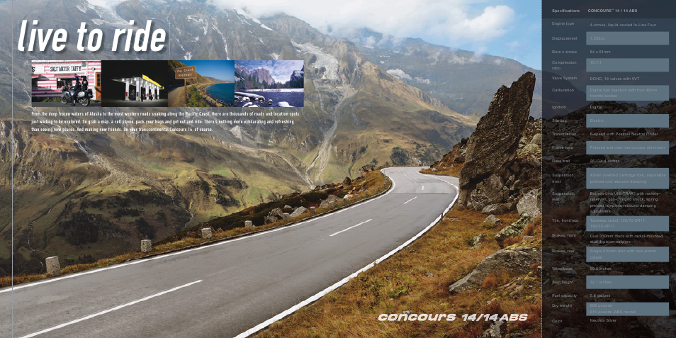 Live to ride | Kawasaki Concours 14 User Manual | Page 5 / 5