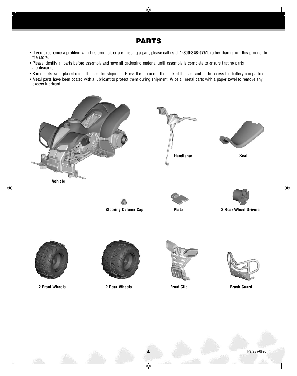Parts | Kawasaki KFX T4872 User Manual | Page 4 / 25