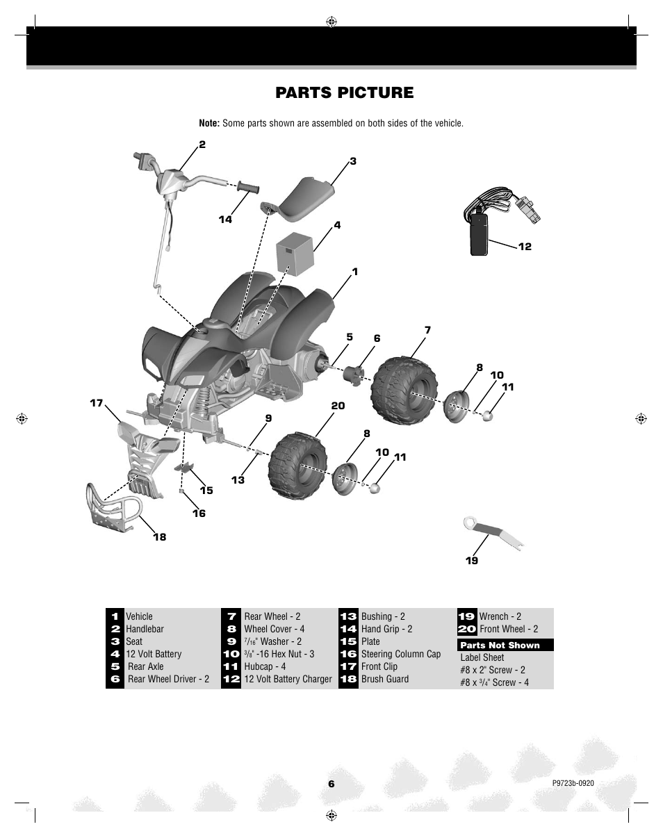 Parts picture | Kawasaki KFX T4872 User Manual | Page 6 / 25