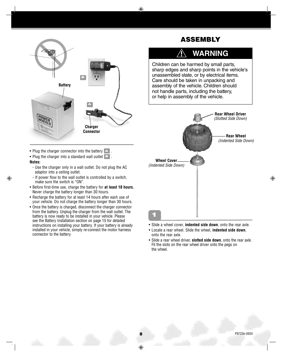 Warning, Assembly | Kawasaki KFX T4872 User Manual | Page 8 / 25