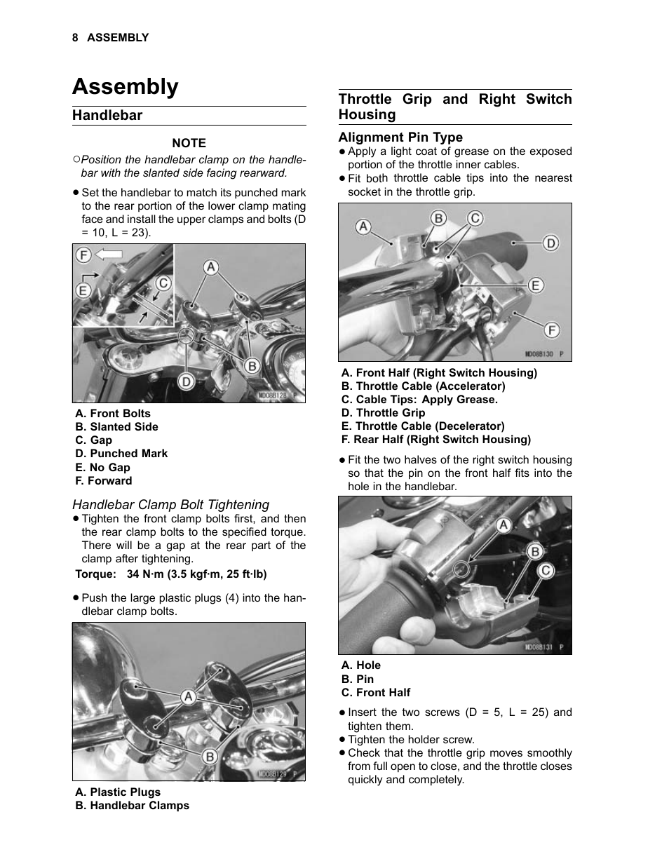 Assembly | Kawasaki 1600 User Manual | Page 10 / 46