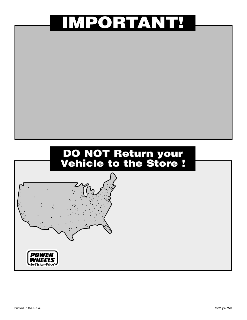 Important, Do not return your vehicle to the store | Kawasaki NINJA 73690 User Manual | Page 28 / 28