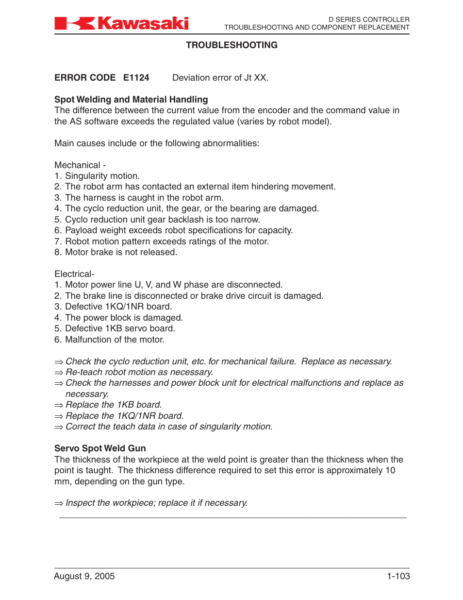 Kawasaki D Series Controller MPVDCONTV113E-3 User Manual | Page 106 / 259