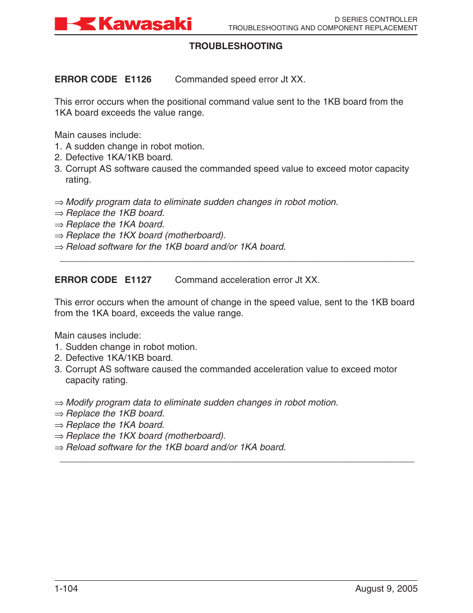 Kawasaki D Series Controller MPVDCONTV113E-3 User Manual | Page 107 / 259