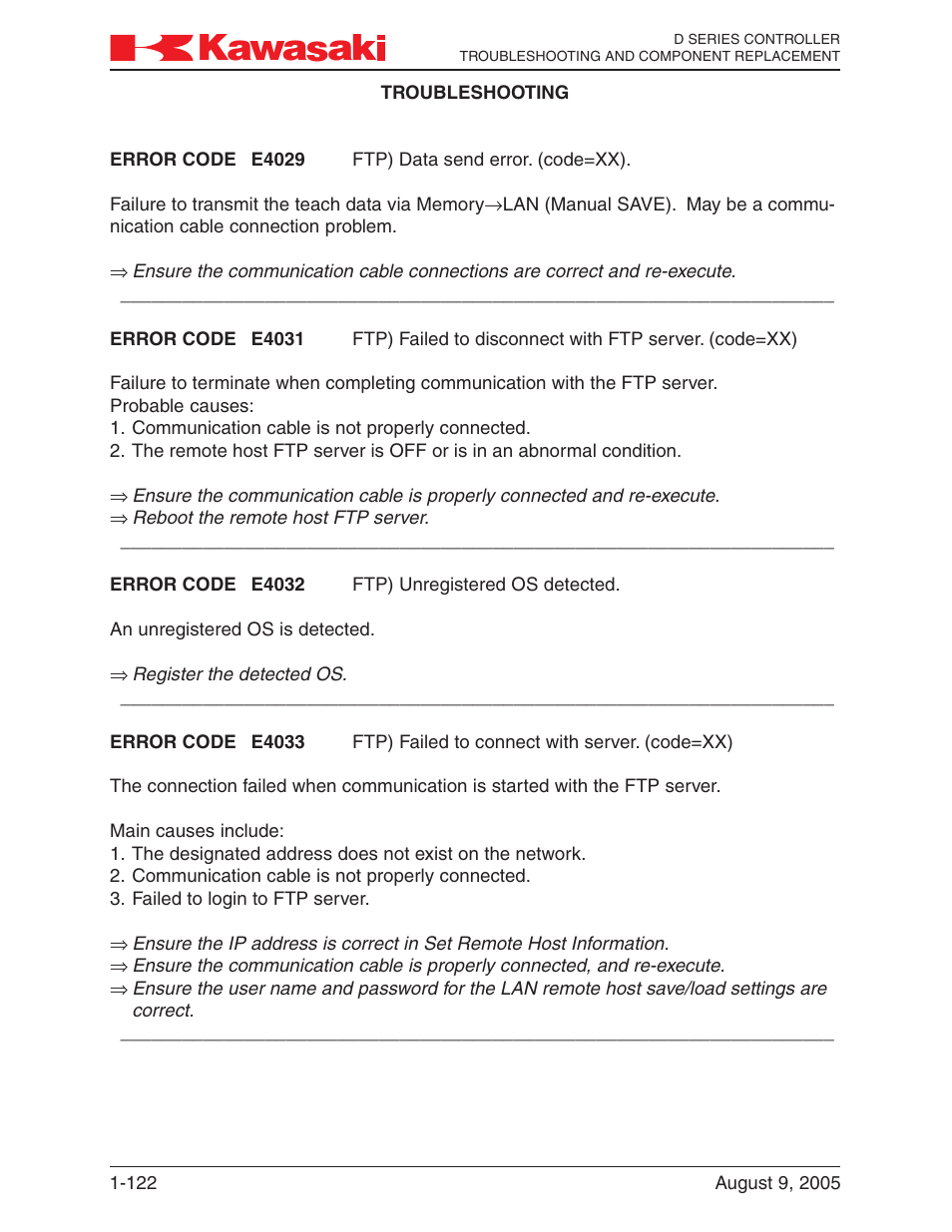 Kawasaki D Series Controller MPVDCONTV113E-3 User Manual | Page 125 / 259