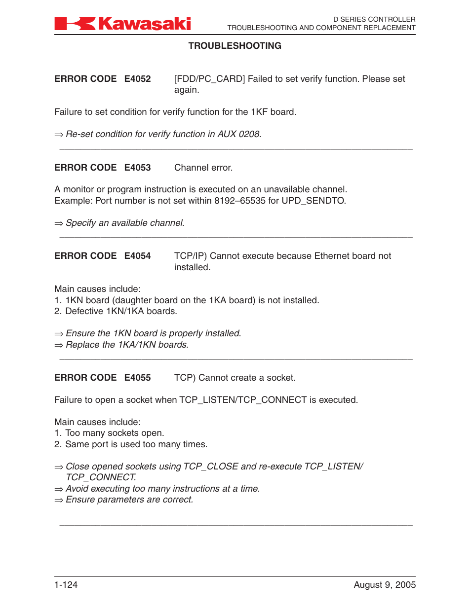 Kawasaki D Series Controller MPVDCONTV113E-3 User Manual | Page 127 / 259