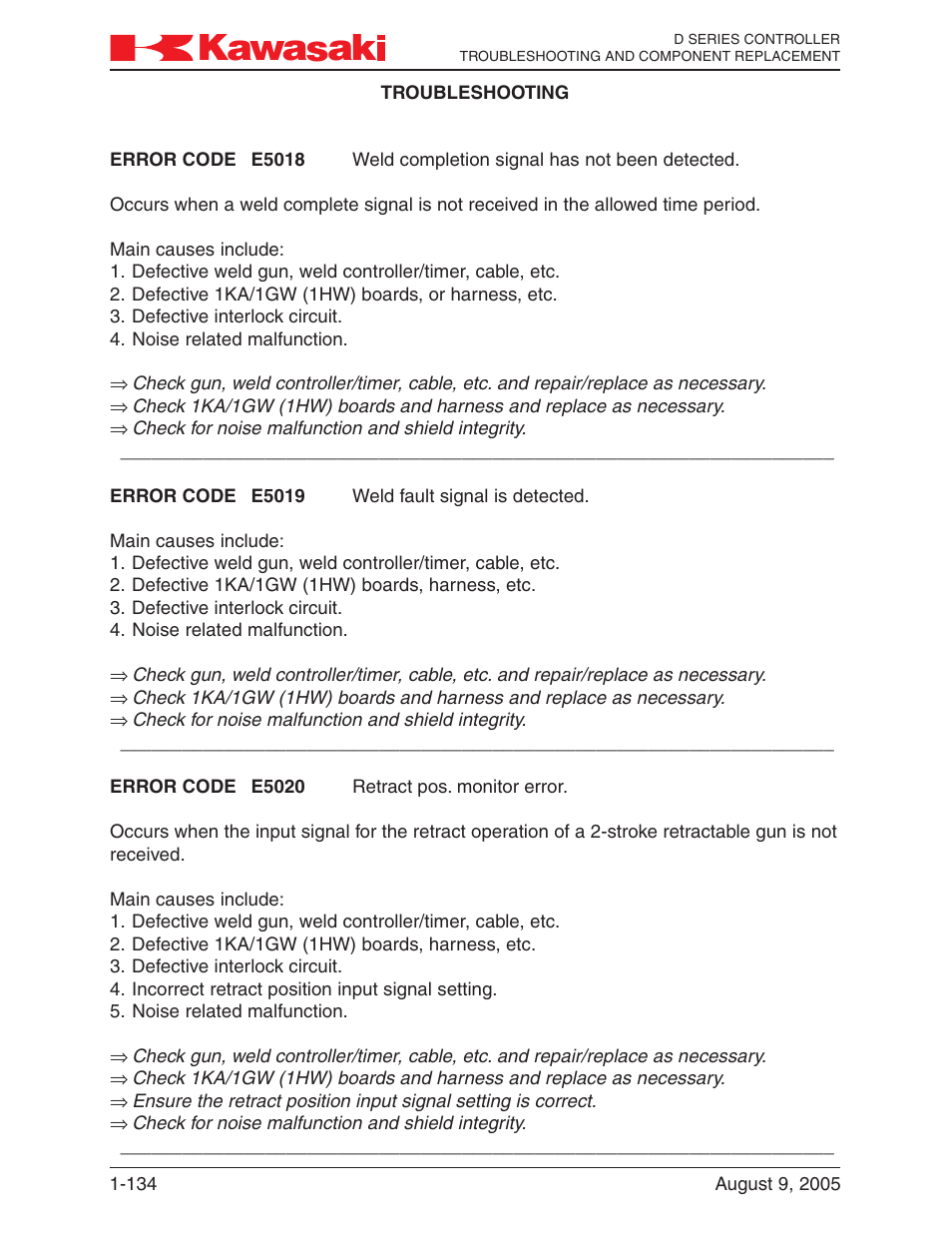 Kawasaki D Series Controller MPVDCONTV113E-3 User Manual | Page 137 / 259