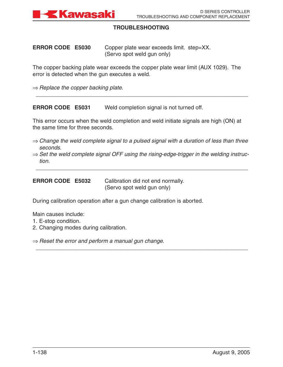 Kawasaki D Series Controller MPVDCONTV113E-3 User Manual | Page 141 / 259