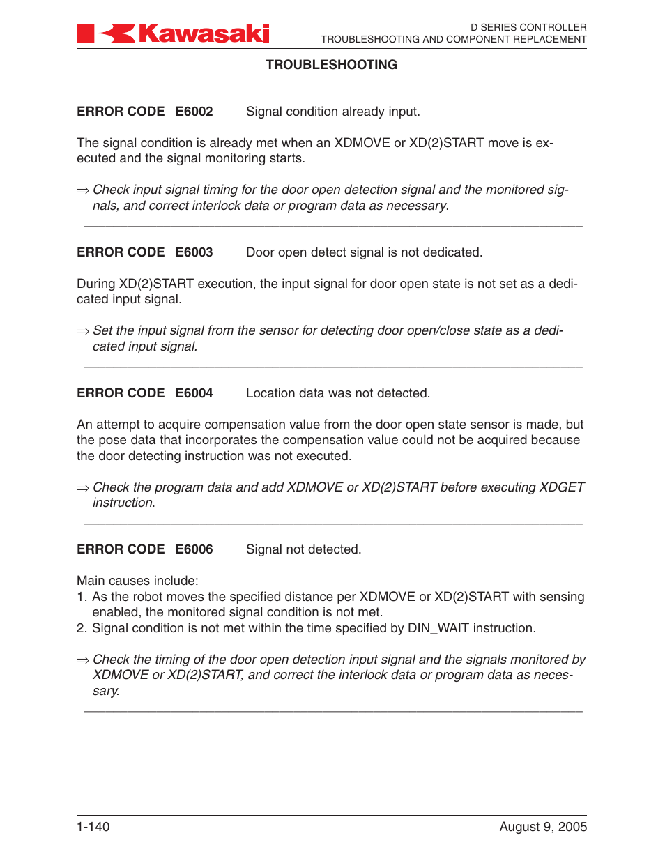 Kawasaki D Series Controller MPVDCONTV113E-3 User Manual | Page 143 / 259