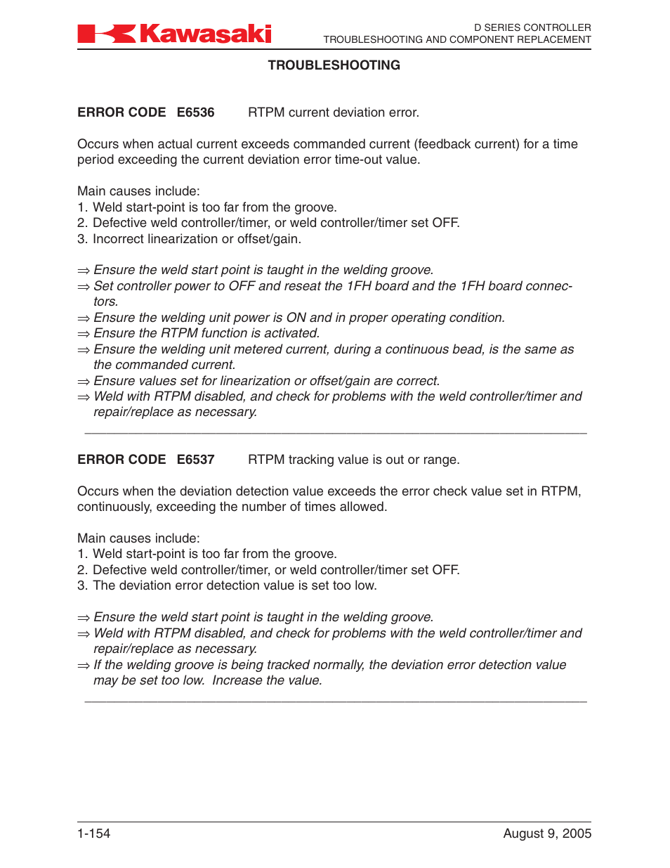 Kawasaki D Series Controller MPVDCONTV113E-3 User Manual | Page 157 / 259