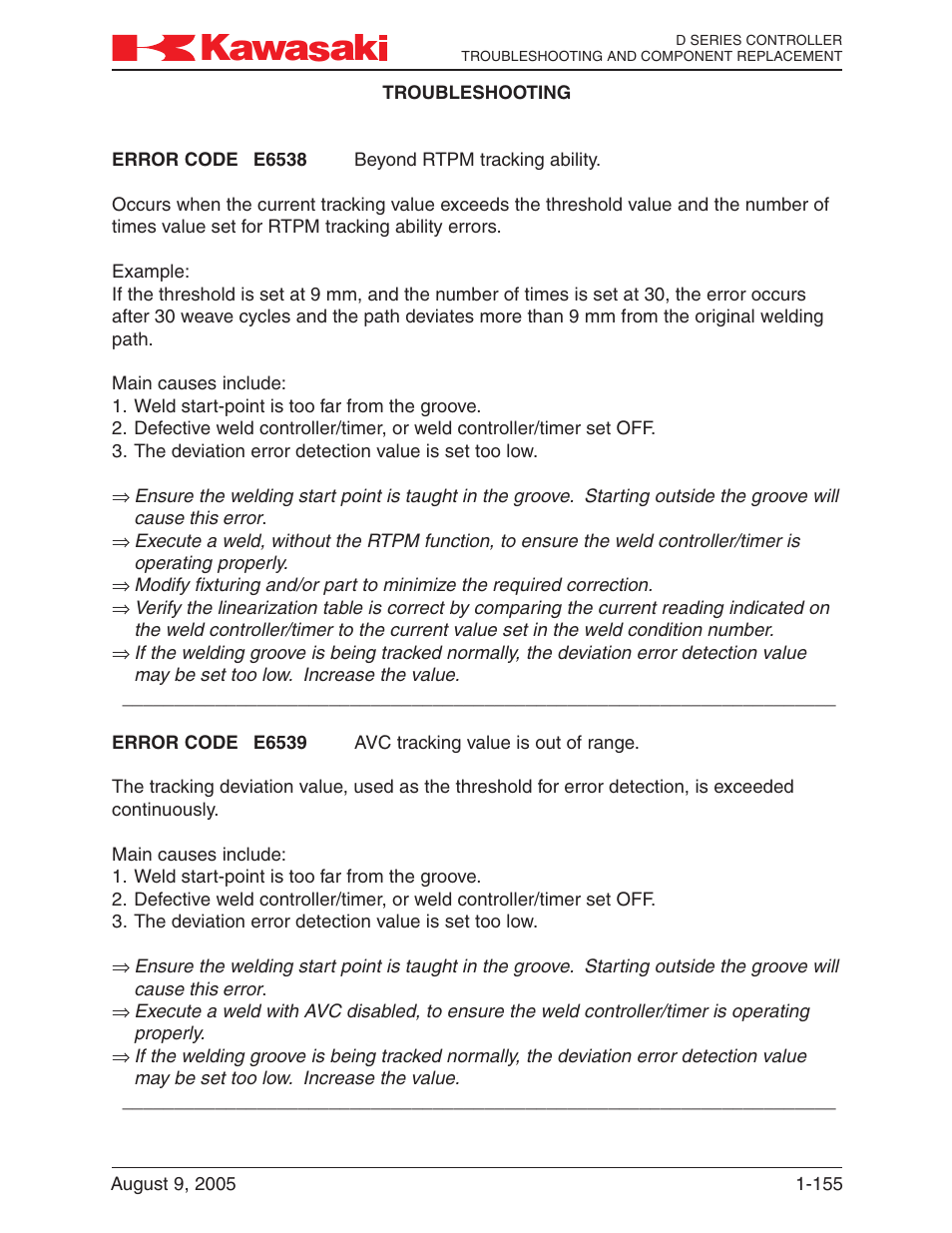 Kawasaki D Series Controller MPVDCONTV113E-3 User Manual | Page 158 / 259