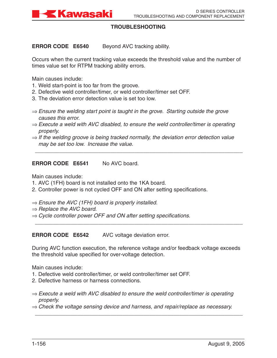 Kawasaki D Series Controller MPVDCONTV113E-3 User Manual | Page 159 / 259