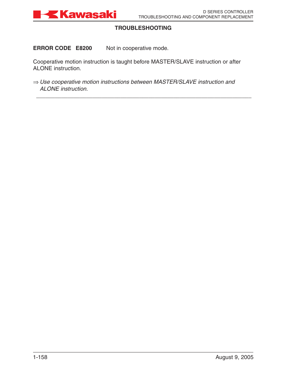 Kawasaki D Series Controller MPVDCONTV113E-3 User Manual | Page 161 / 259