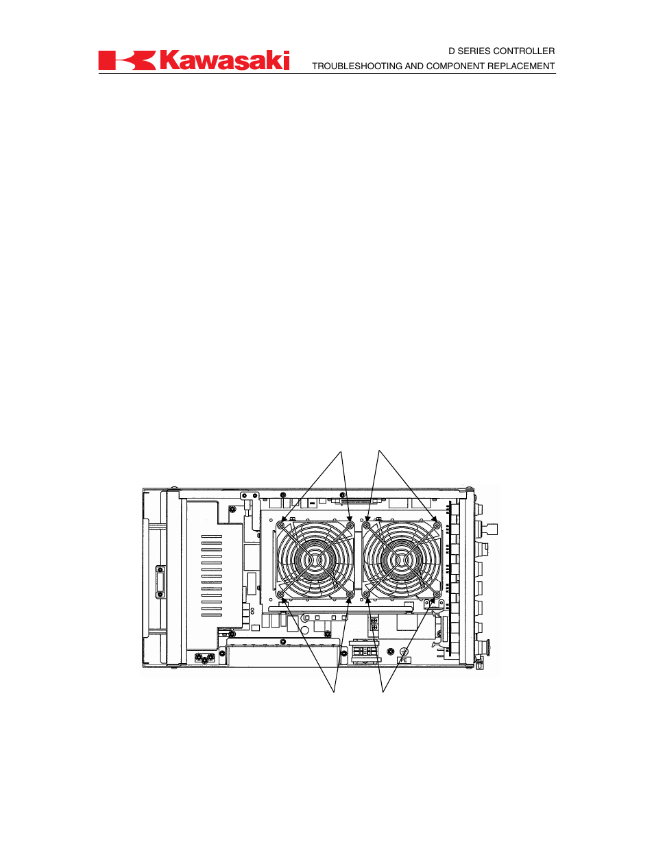 1 fan for card rack | Kawasaki D Series Controller MPVDCONTV113E-3 User Manual | Page 252 / 259