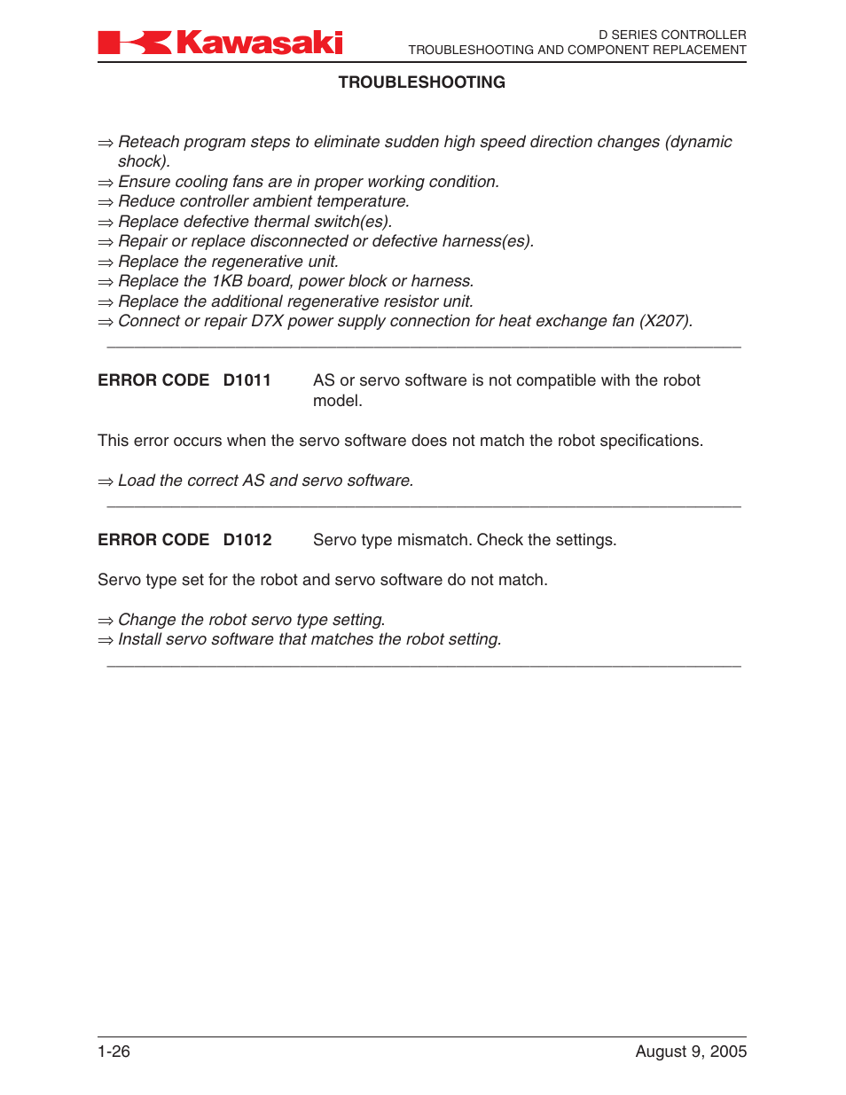 Kawasaki D Series Controller MPVDCONTV113E-3 User Manual | Page 29 / 259