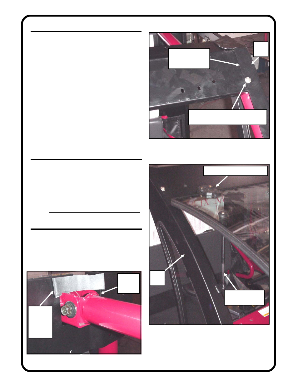 Install windshield support, Install windshield, Install rubber filler | Kawasaki MULE 600 SERIES User Manual | Page 6 / 9
